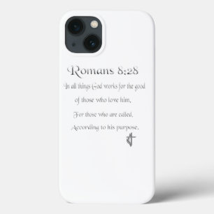 Romans 8:28 Christian merchandise iPhone 13 Case