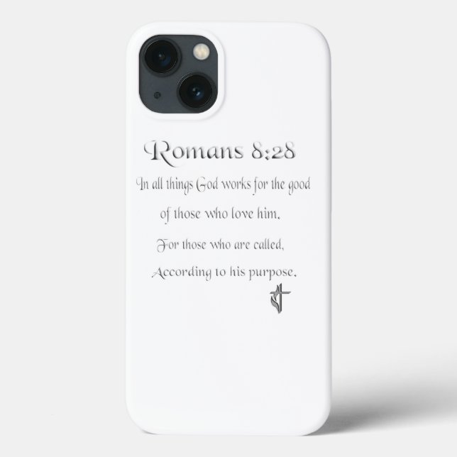Romans 8:28 Christian merchandise Case-Mate iPhone Case (Back)