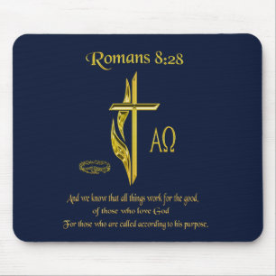 Romans 8:28 Christian Mousepad