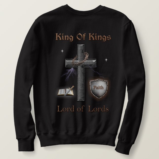 Romans 8:28 Christian  Sweatshirt (Design Back)