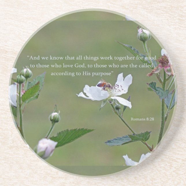 Romans 8:28 coaster (Front)