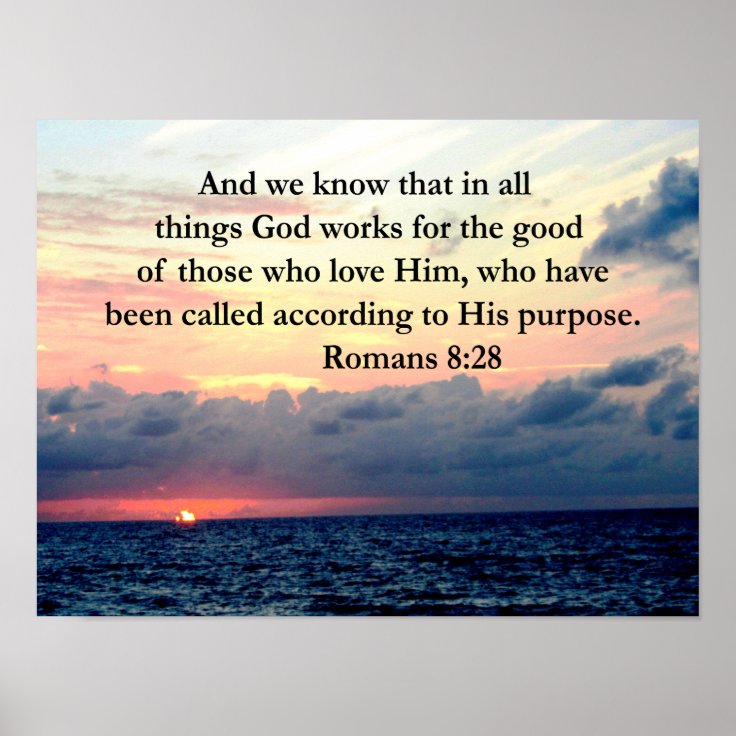 ROMANS 8:28 FAITH POSTER | Zazzle