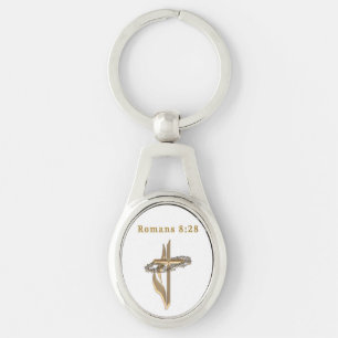 Romans 8:28 Jewlery Key Ring