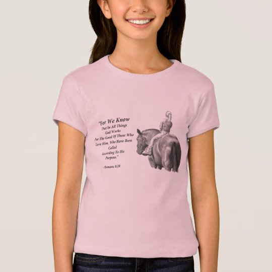 ROMANS 8:28: PENCIL DRAWING: HORSE, GIRL T-Shirt
