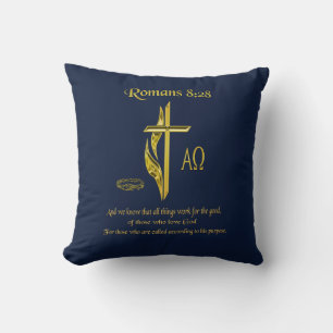 Romans 8:28 pillows