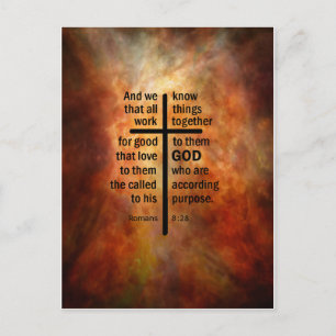 Romans 8:28 postcard