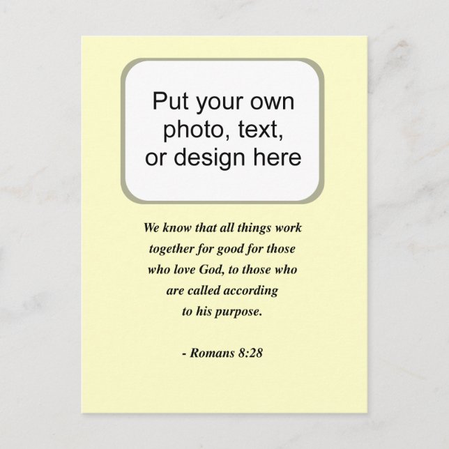 ROMANS 8:28 POSTCARD (Front)