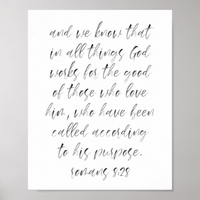 Romans 8:28 poster (Front)