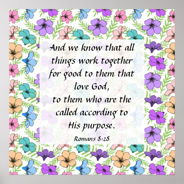 Romans 8:28 Poster (Front)