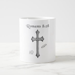 Romans 8:28 products large coffee mug