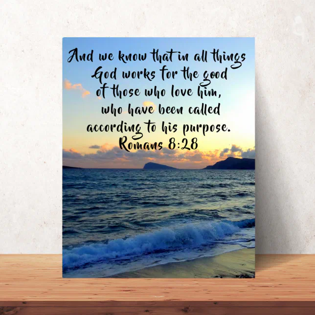 Romans 8:28 We Know That In All Things Christian Poster | Zazzle