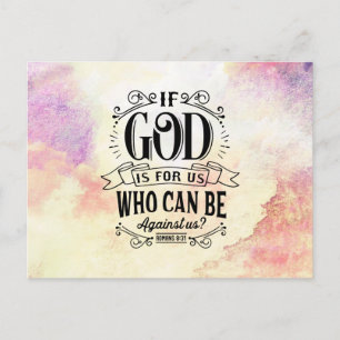 Romans 8:31 If God is for us who can be against us Postcard