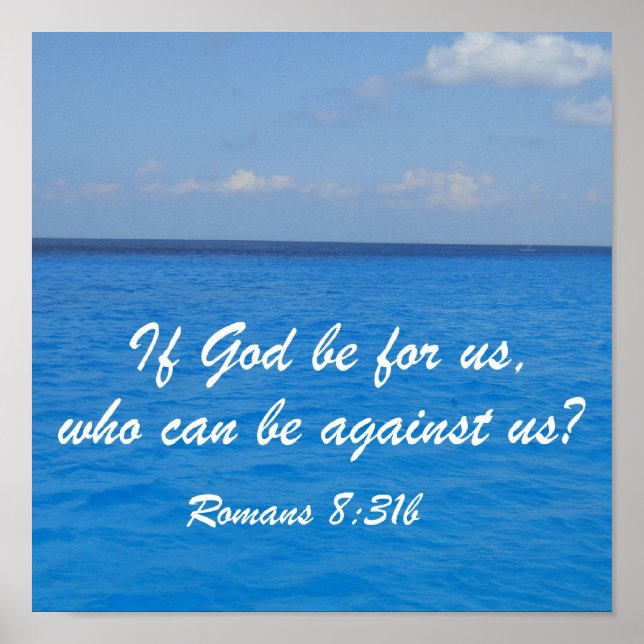 Romans 8:31b poster (Front)