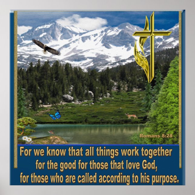 Romans 8:38 christian poster (Front)
