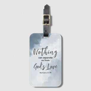 Romans 8:39 God's Love Bible Verse Christian Luggage Tag