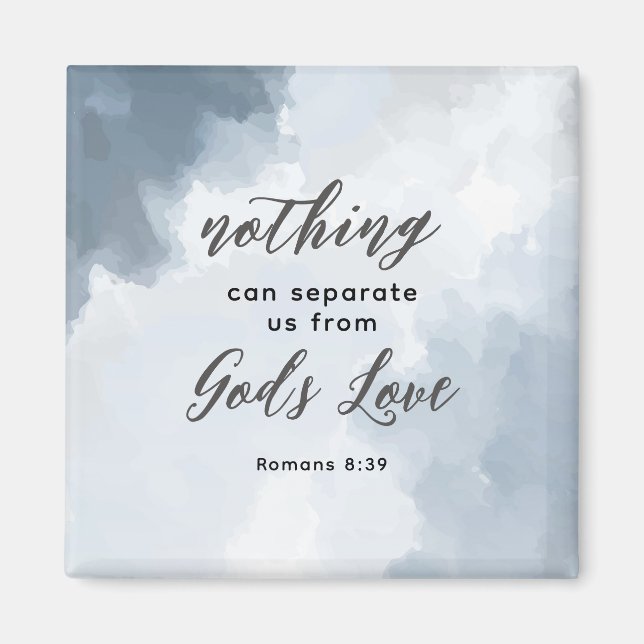 Romans 8:39 God's Love Bible Verse Christian Magnet (Front)