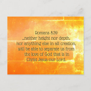 Romans 8:39 The love of God in Christ Jesus, Bible Postcard