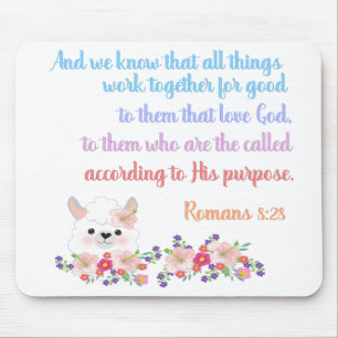 Romans 8 Bible Verse Design Mouse Mat