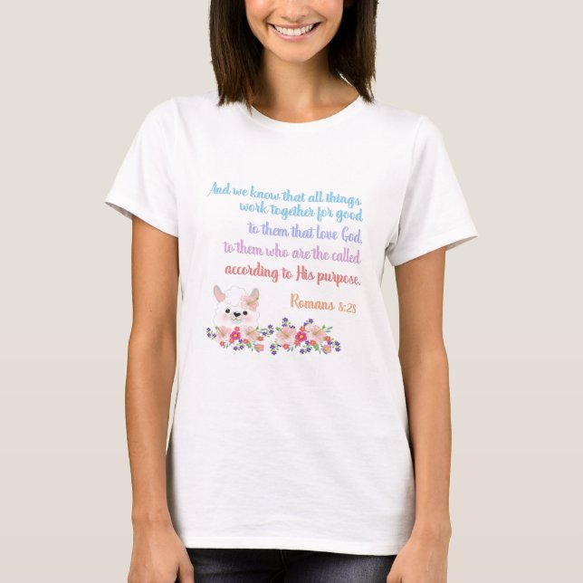 Romans 8 Bible Verse Design T-Shirt (Front)