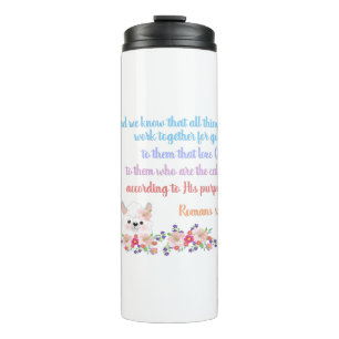 Romans 8 Bible Verse Design Thermal Tumbler