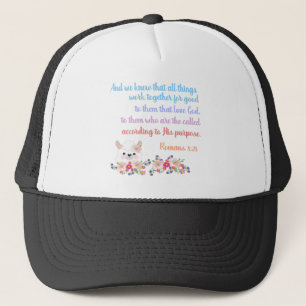 Romans 8 Bible Verse Design Trucker Hat
