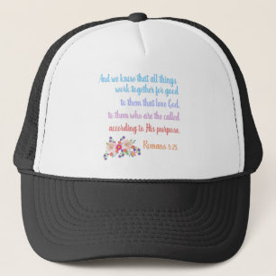 Romans 8 Bible Verse Design Trucker Hat