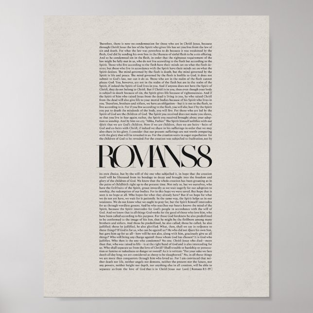 Romans 8 – Inspirational Christian Wall Art (Front)