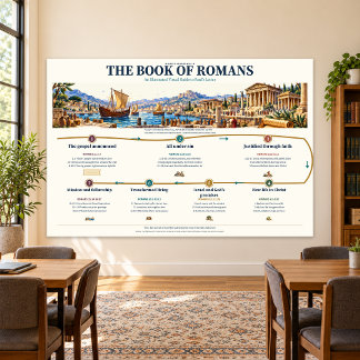 Romans Bible Study Wall Chart 36x24 Photo Print