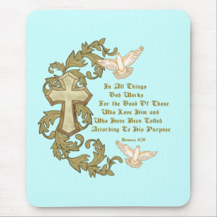 Romans Eight 28 Mouse Mat