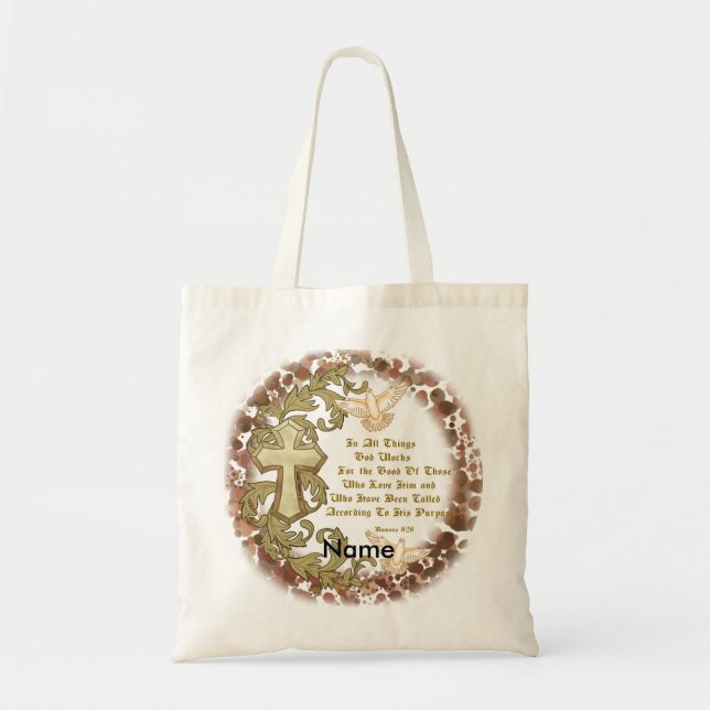 Romans Eight 28 Tote Bag (Front)