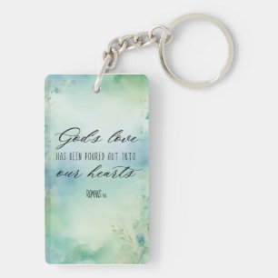 Romans God's Love Has Been Poured Into Our Hearts Key Ring