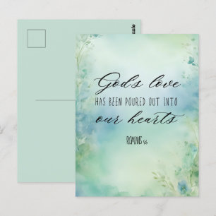 Romans God's Love Has Been Poured Into Our Hearts Postcard