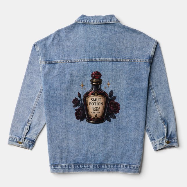 Romantasy, Caffeine and Chaos Denim Jacket (Back)