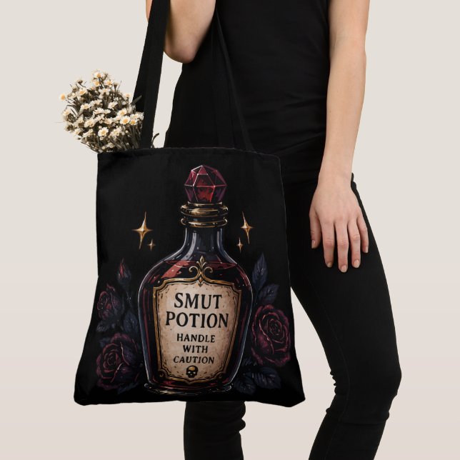 Romantasy, Caffeine and Chaos Tote Bag (Close Up)