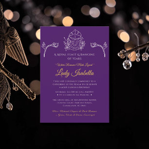 Romantasy Mediaeval Romance Birthday Invitation