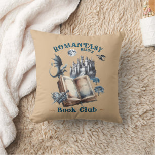 Romantasy Reader Dragon Book Club Castle Cushion