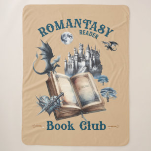Romantasy Reader Dragon Book Club Castle Sherpa Blanket