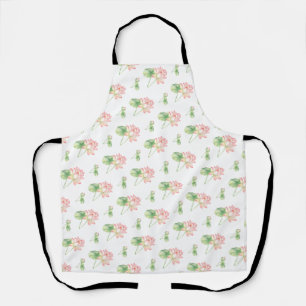 Romantic Сute lotus flowers Apron