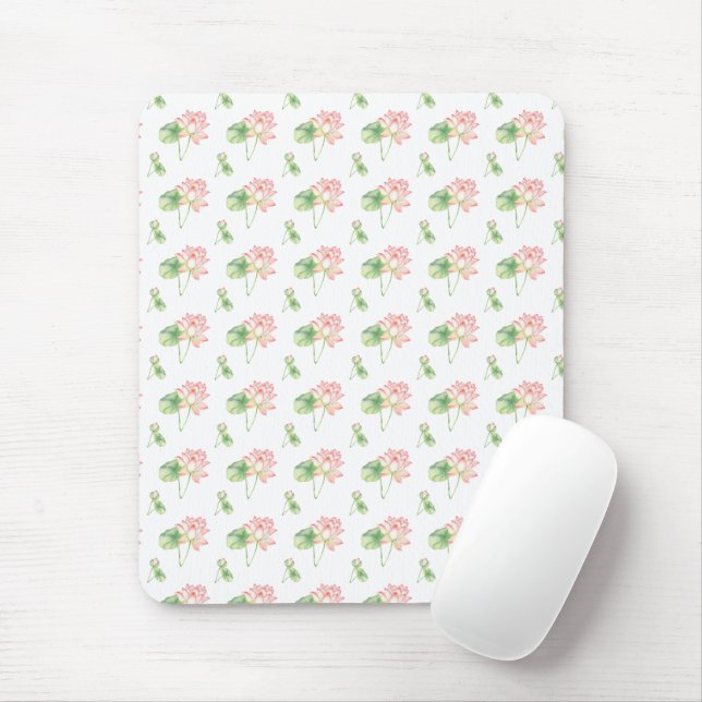 Romantic Сute lotus flowers  Mouse Mat (With Mouse)