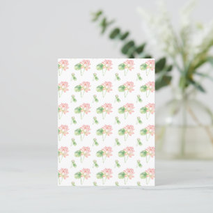 Romantic Сute lotus flowers Postcard
