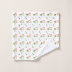 Romantic Сute lotus flowers     Wash Cloth
