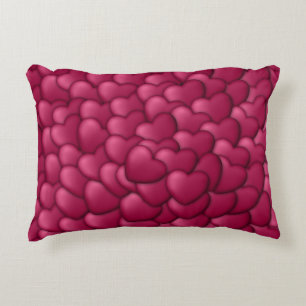 Romantic 3D Red Hearts Pattern-32322 Decorative Cushion