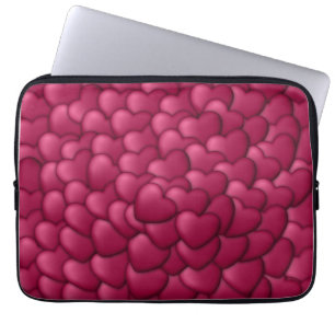 Romantic 3D Red Hearts Pattern-32322 Laptop Sleeve