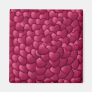 Romantic 3D Red Hearts Pattern-32322 Magnet