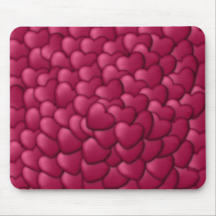 Romantic 3D Red Hearts Pattern-32322 Mouse Mat