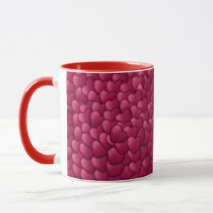 Romantic 3D Red Hearts Pattern-32322 Mug