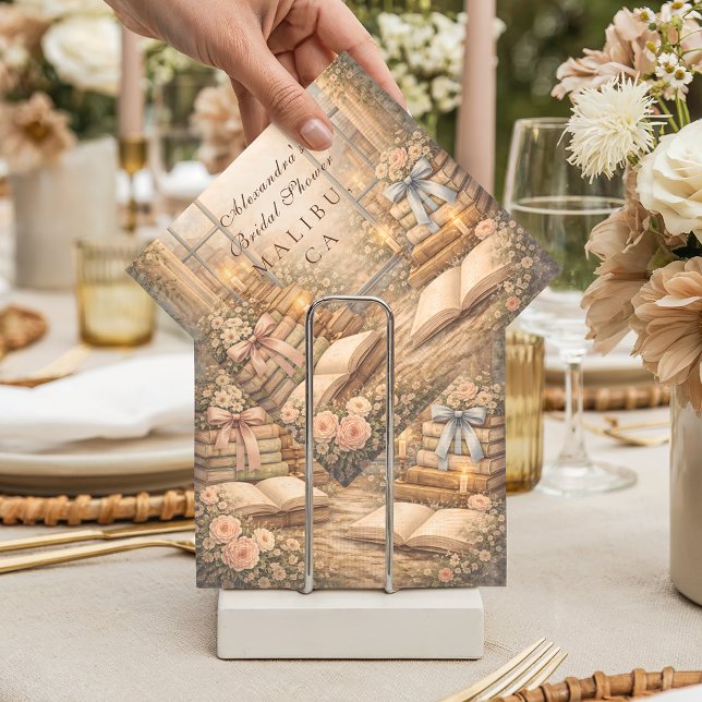 Romantic A New Chapter Bridal Shower Napkin (Creator Uploaded)