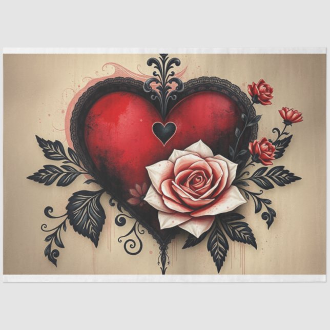 Romantic Abstract Gothic Tissue Paper (Front)