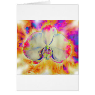Romantic abstract orchid watercolor painting
