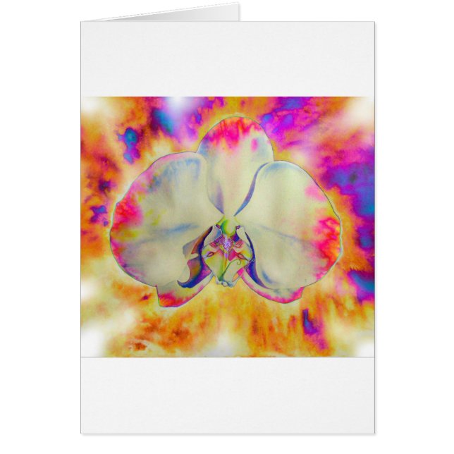 Romantic abstract orchid watercolor painting (Front)